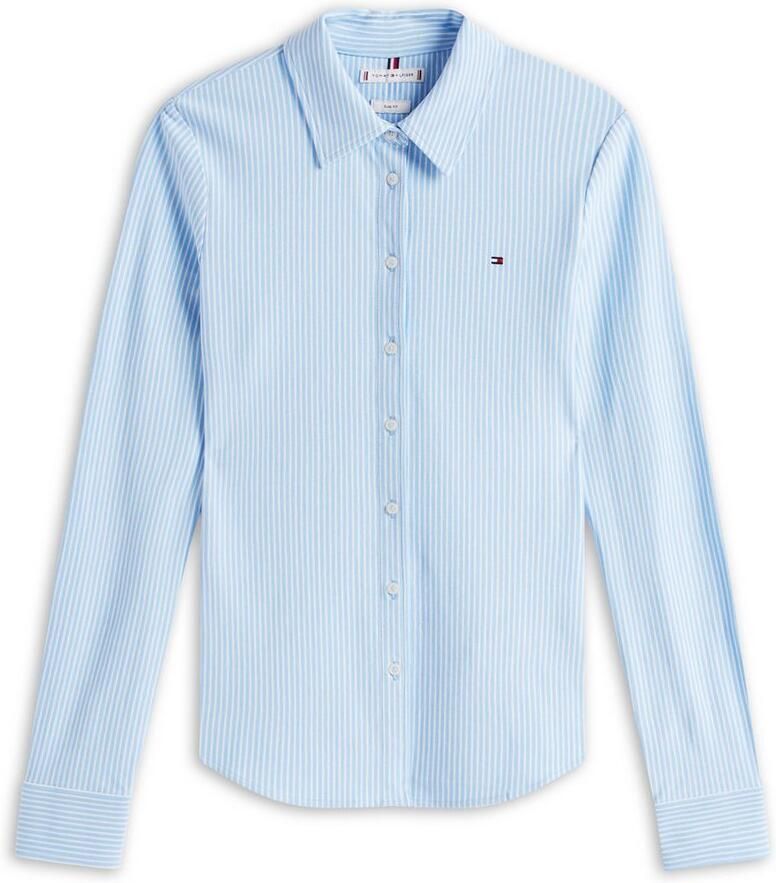 Tommy Hilfiger Poloshirt 1985 SLIM PIQUE BTN DOWN LS met polokraag en label