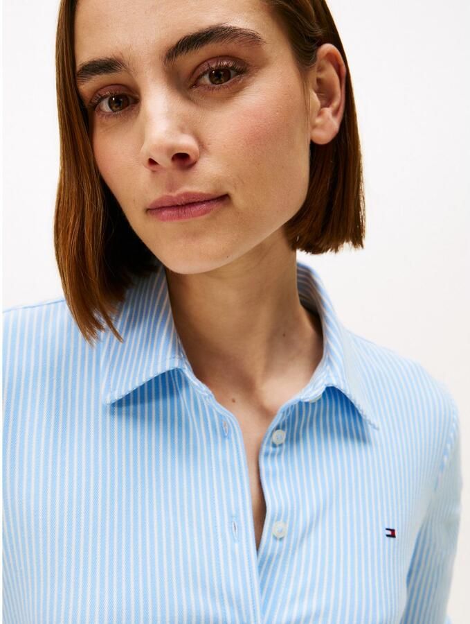 Tommy Hilfiger Poloshirt 1985 SLIM PIQUE BTN DOWN LS met polokraag en label - Foto 3