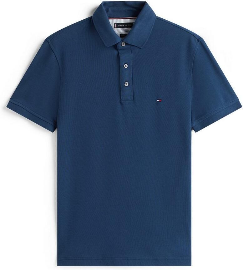 Tommy Hilfiger Poloshirt 1985 SLIM POLO Merkborduurwerk van katoen-piqué