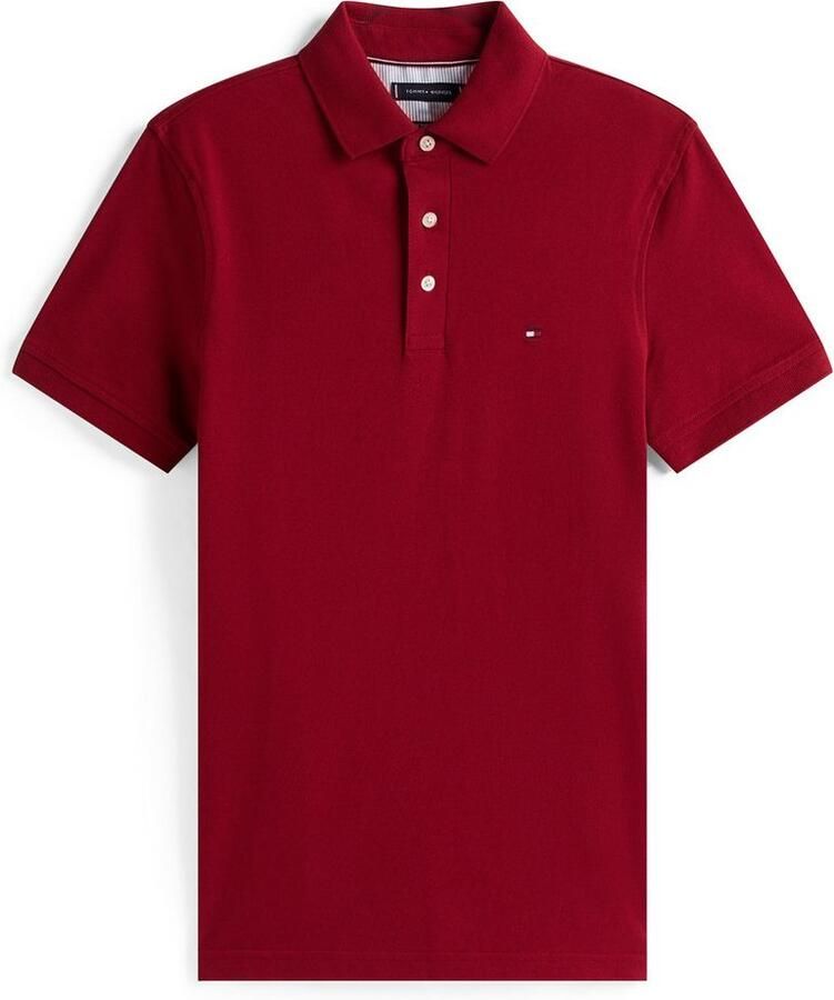 Tommy Hilfiger Poloshirt 1985 SLIM POLO Merkborduurwerk van katoen-piqué