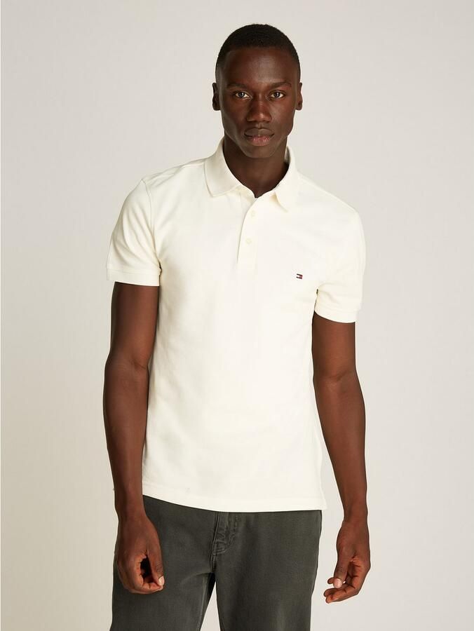 Tommy Hilfiger Poloshirt 1985 SLIM POLO met piquéstructuur en borduursel gemêleerd casual slim fit katoenmix polokraag - Foto 7