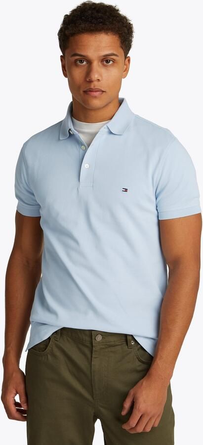 Tommy Hilfiger Poloshirt 1985 SLIM POLO met piquéstructuur en borduursel gemêleerd casual slim fit katoenmix polokraag - Foto 17