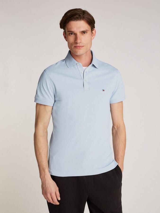 Tommy Hilfiger Poloshirt 1985 SLIM POLO met piquéstructuur en borduursel gemêleerd casual slim fit katoenmix polokraag - Foto 7