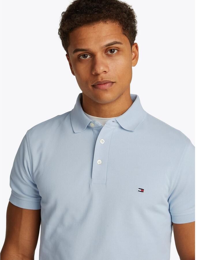 Tommy Hilfiger Poloshirt 1985 SLIM POLO met piquéstructuur en borduursel gemêleerd casual slim fit katoenmix polokraag - Foto 4