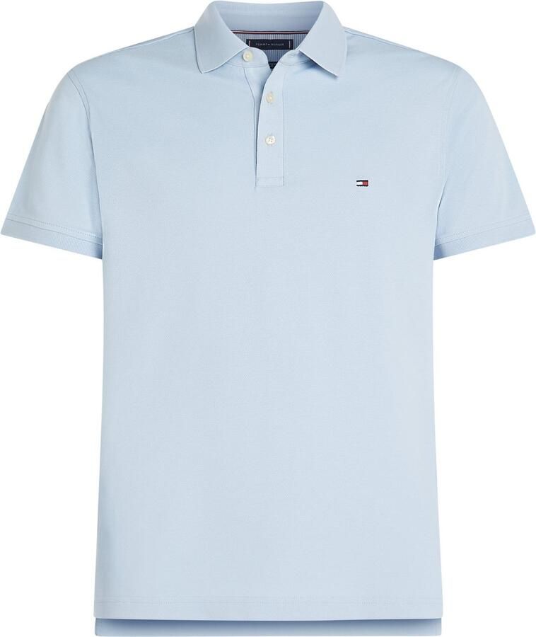 Tommy Hilfiger Poloshirt 1985 SLIM POLO met piquéstructuur en borduursel gemêleerd casual slim fit katoenmix polokraag