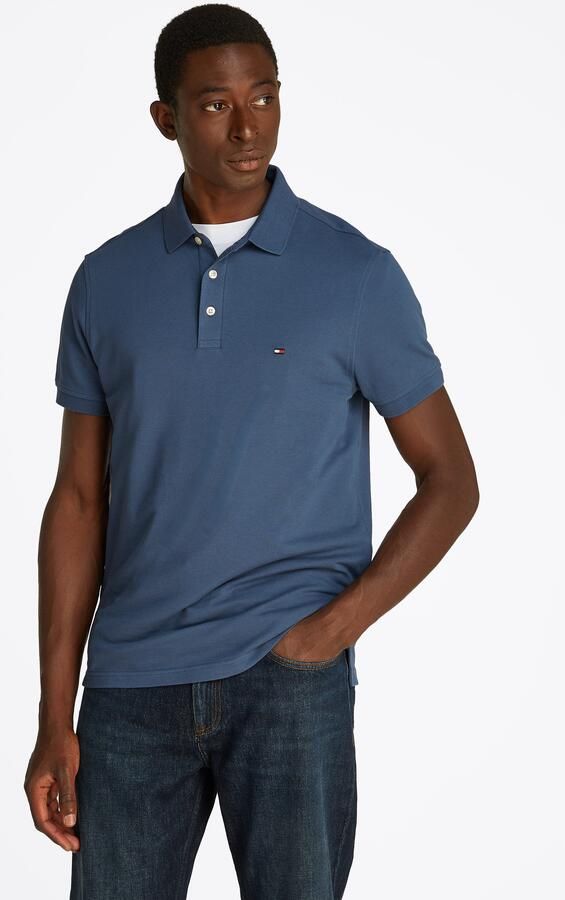 Tommy Hilfiger Poloshirt 1985 SLIM POLO met piquéstructuur en borduursel gemêleerd casual slim fit katoenmix polokraag - Foto 19