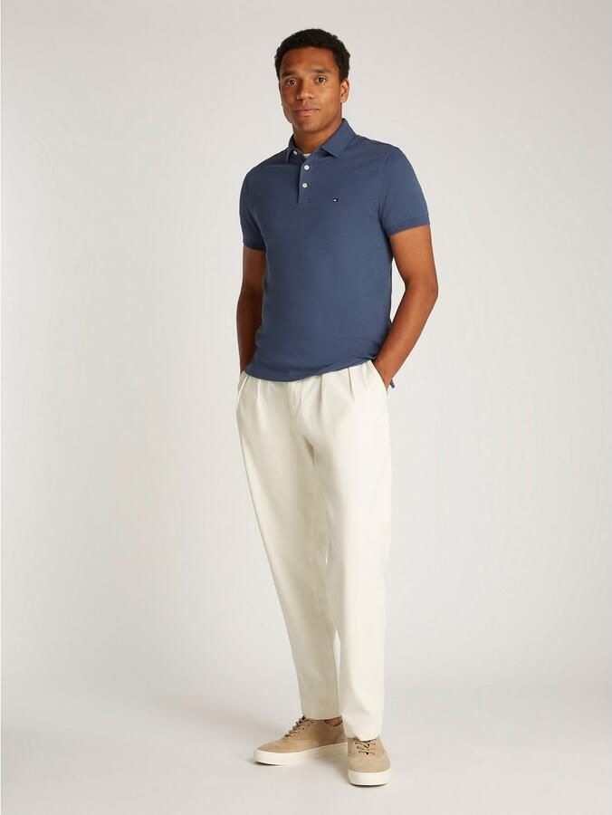 Tommy Hilfiger Poloshirt 1985 SLIM POLO met piquéstructuur en borduursel gemêleerd casual slim fit katoenmix polokraag - Foto 12