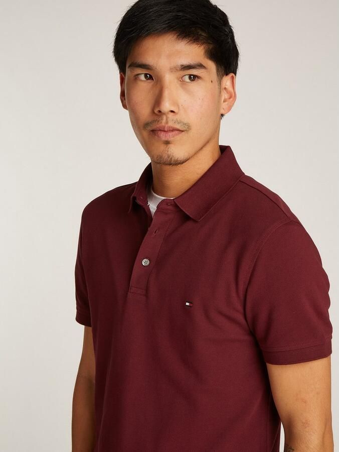 Tommy Hilfiger Poloshirt 1985 SLIM POLO met piquéstructuur en borduursel gemêleerd casual slim fit katoenmix polokraag - Foto 8