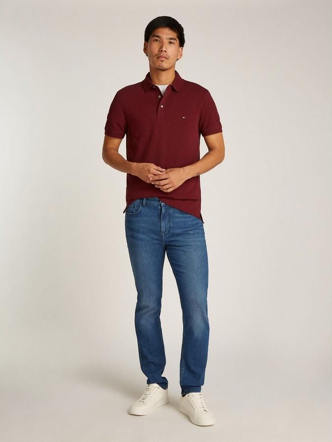 Tommy Hilfiger Poloshirt 1985 SLIM POLO met piquéstructuur en borduursel gemêleerd casual slim fit katoenmix polokraag - Foto 9