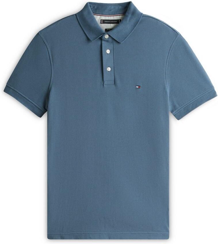 Tommy Hilfiger Poloshirt 1985 SLIM POLO met piquéstructuur en borduursel gemêleerd casual slim fit katoenmix polokraag - Foto 4