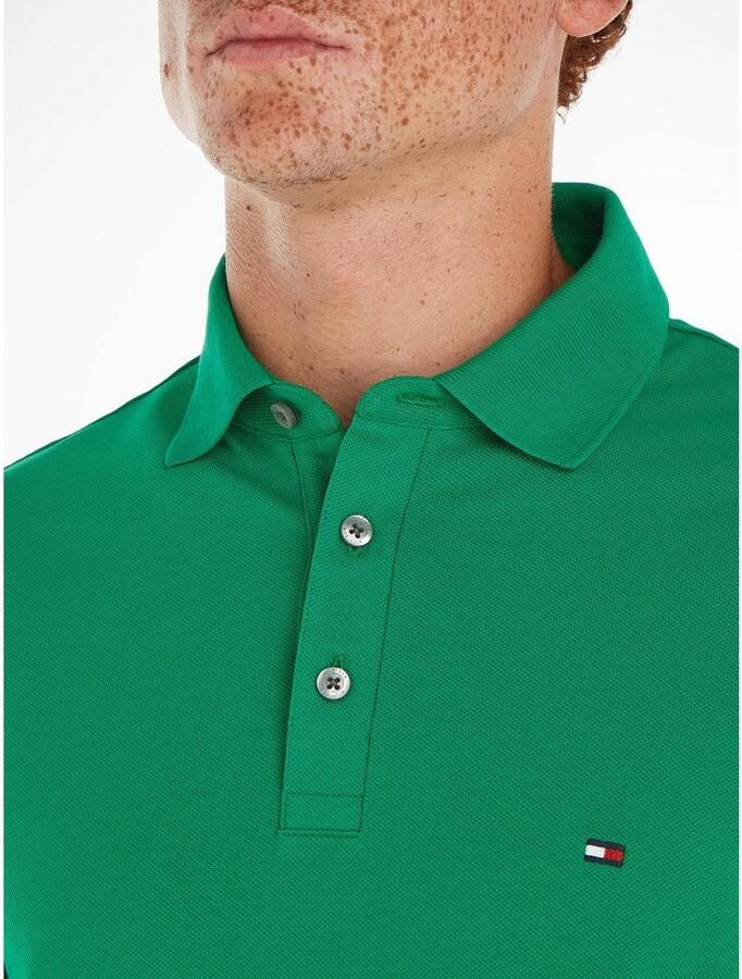 Tommy Hilfiger Poloshirt 1985 SLIM POLO met piquéstructuur en borduursel gemêleerd casual slim fit katoenmix polokraag - Foto 3