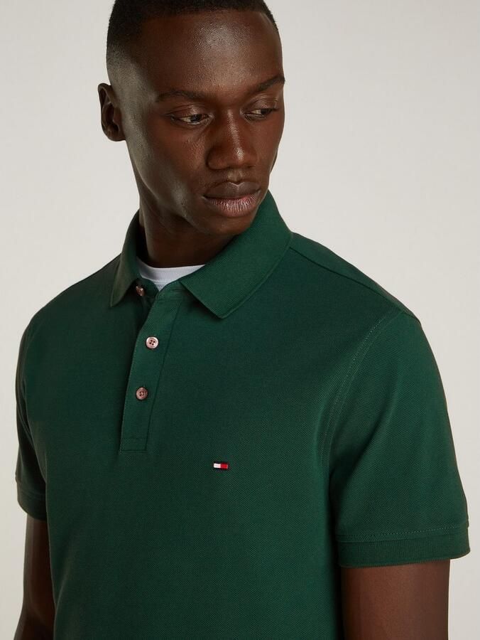 Tommy Hilfiger Poloshirt 1985 SLIM POLO met piquéstructuur en borduursel gemêleerd casual slim fit katoenmix polokraag - Foto 4