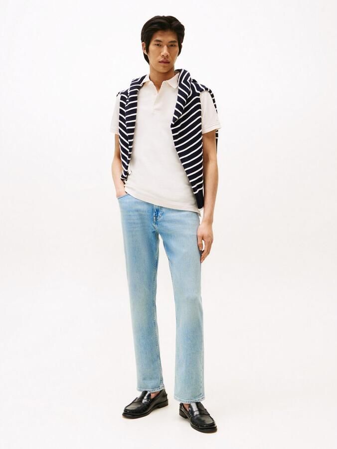 Tommy Hilfiger Poloshirt 1985 SLIM POLO met piquéstructuur en borduursel gemêleerd casual slim fit katoenmix polokraag - Foto 9