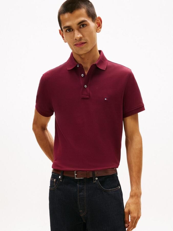 Tommy Hilfiger Poloshirt 1985 SLIM POLO met piquéstructuur en borduursel gemêleerd casual slim fit katoenmix polokraag - Foto 12