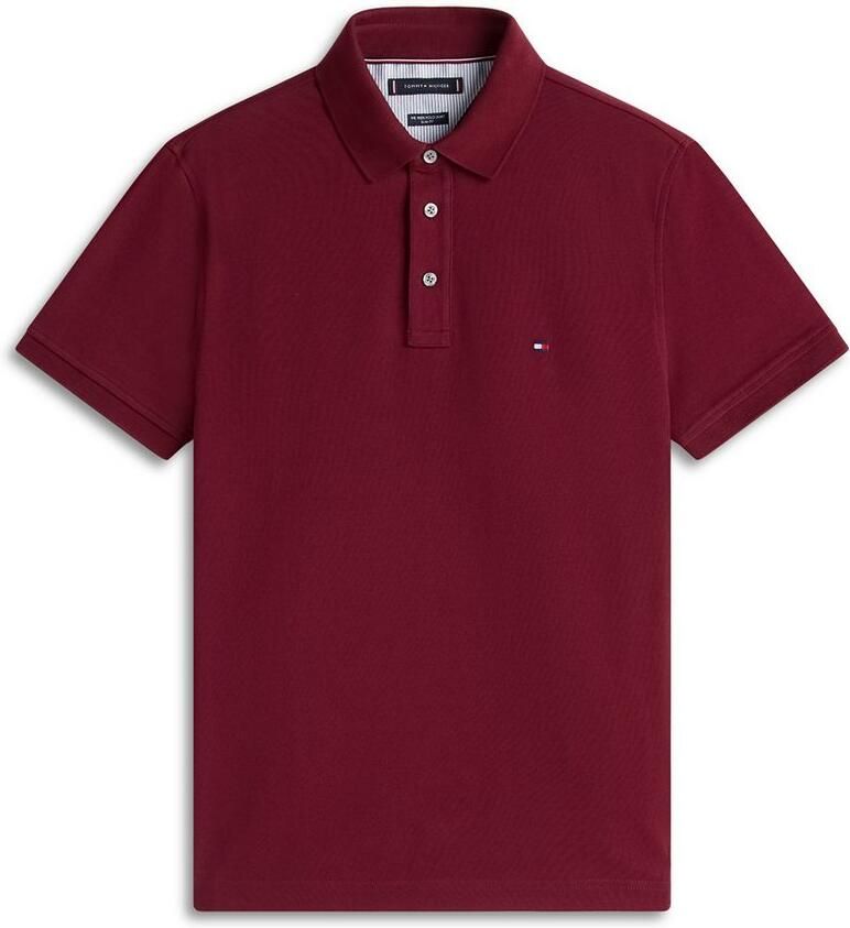 Tommy Hilfiger Poloshirt 1985 SLIM POLO met piquéstructuur en borduursel gemêleerd casual slim fit katoenmix polokraag
