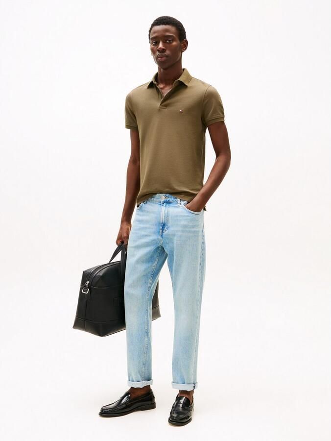 Tommy Hilfiger Poloshirt 1985 SLIM POLO met piquéstructuur en borduursel gemêleerd casual slim fit katoenmix polokraag - Foto 12