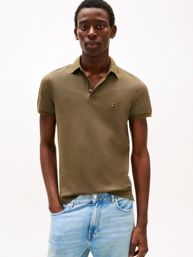 Tommy Hilfiger Poloshirt 1985 SLIM POLO met piquéstructuur en borduursel gemêleerd casual slim fit katoenmix polokraag - Foto 13