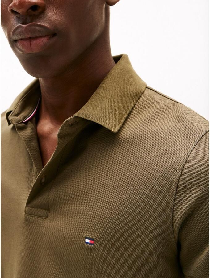 Tommy Hilfiger Poloshirt 1985 SLIM POLO met piquéstructuur en borduursel gemêleerd casual slim fit katoenmix polokraag - Foto 8