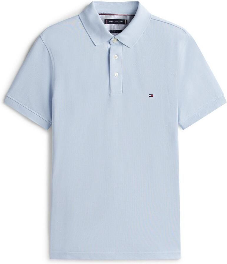 Tommy Hilfiger Poloshirt 1985 SLIM POLO met piquéstructuur en borduursel gemêleerd casual slim fit katoenmix polokraag