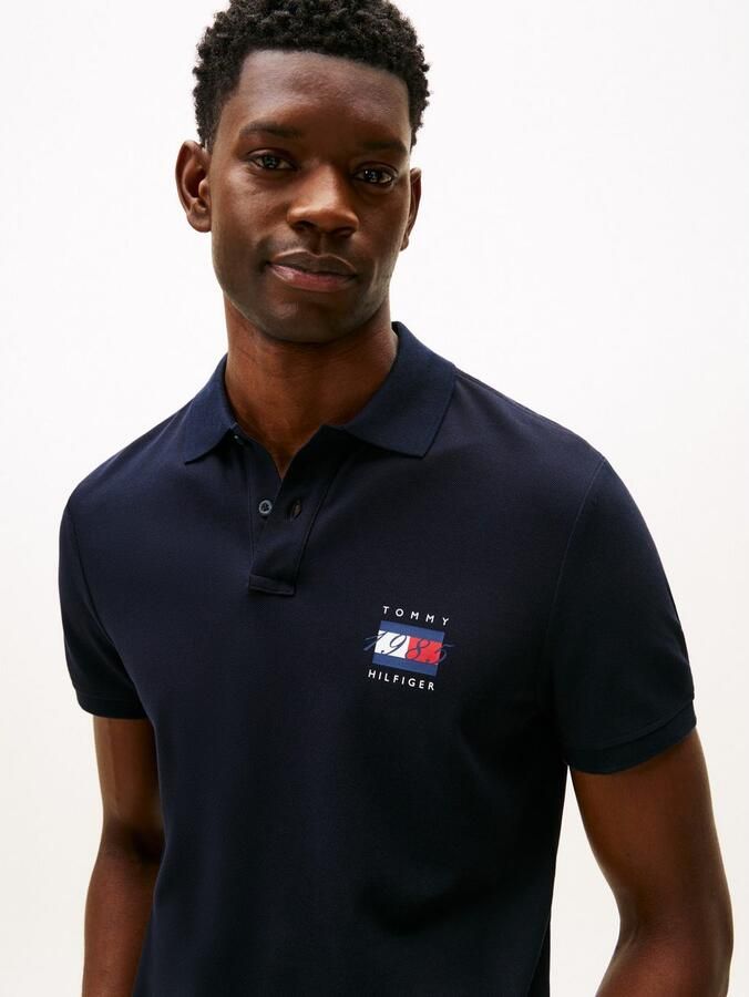 Tommy Hilfiger Poloshirt FLAG GRAPHIC PIQUE regular fit polokraag print - Foto 2