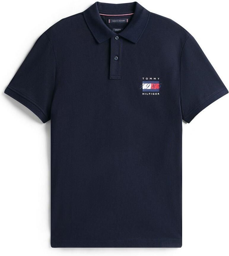 Tommy Hilfiger Poloshirt FLAG GRAPHIC PIQUE regular fit polokraag print
