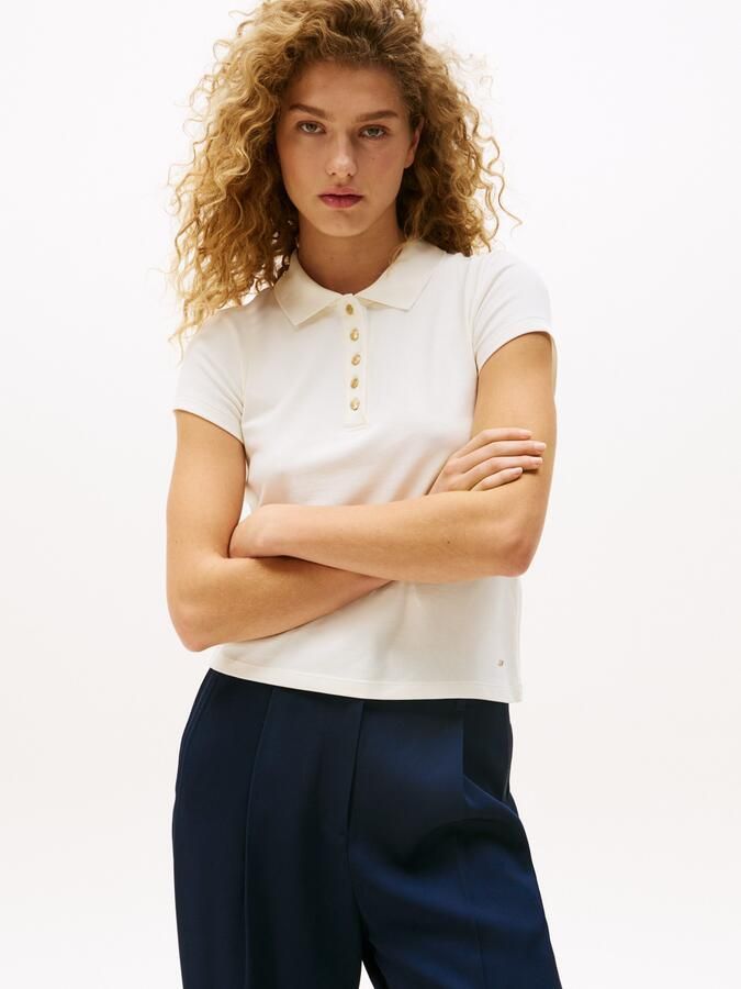 Tommy Hilfiger Poloshirt GOLD BUTTON SLIM SS POLO - Foto 4