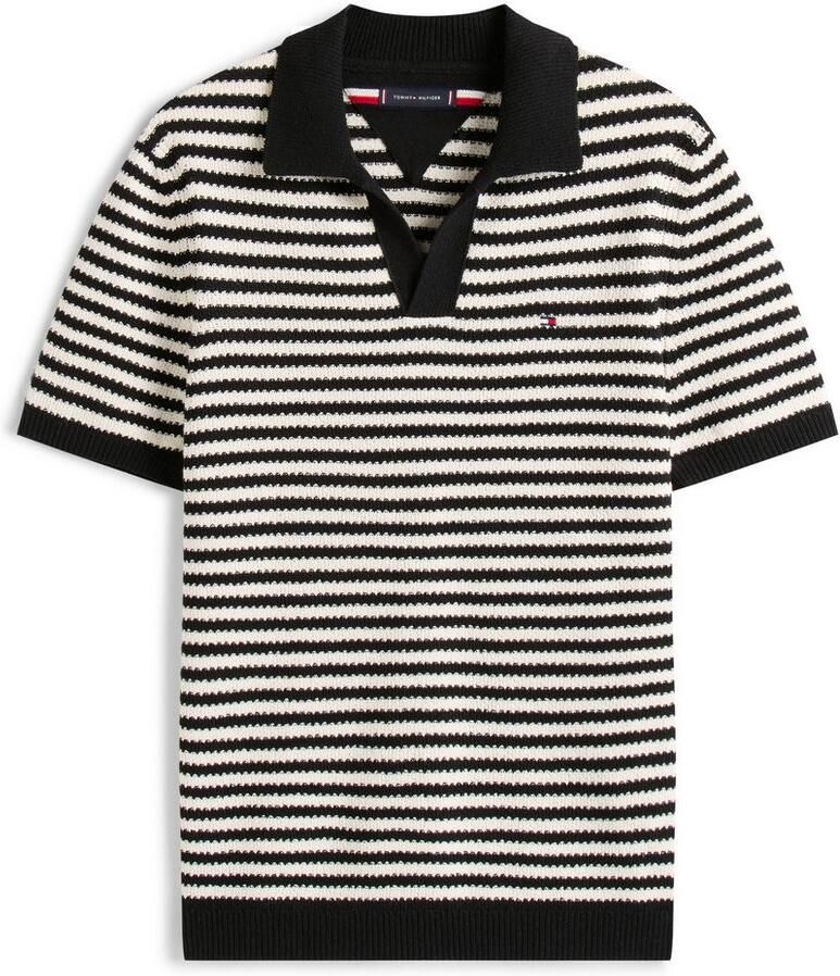 Tommy Hilfiger Regular fit poloshirt met structuurtricot