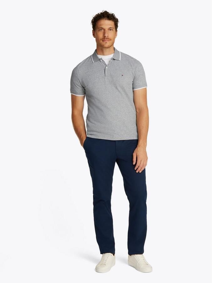 Tommy Hilfiger Regular fit poloshirt van een mix van katoen en linnen - Foto 4