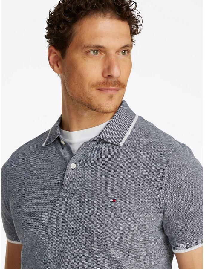 Tommy Hilfiger Regular fit poloshirt van een mix van katoen en linnen - Foto 3