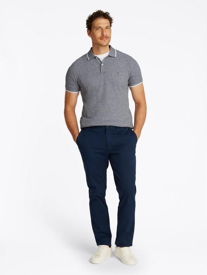 Tommy Hilfiger Regular fit poloshirt van een mix van katoen en linnen - Foto 5