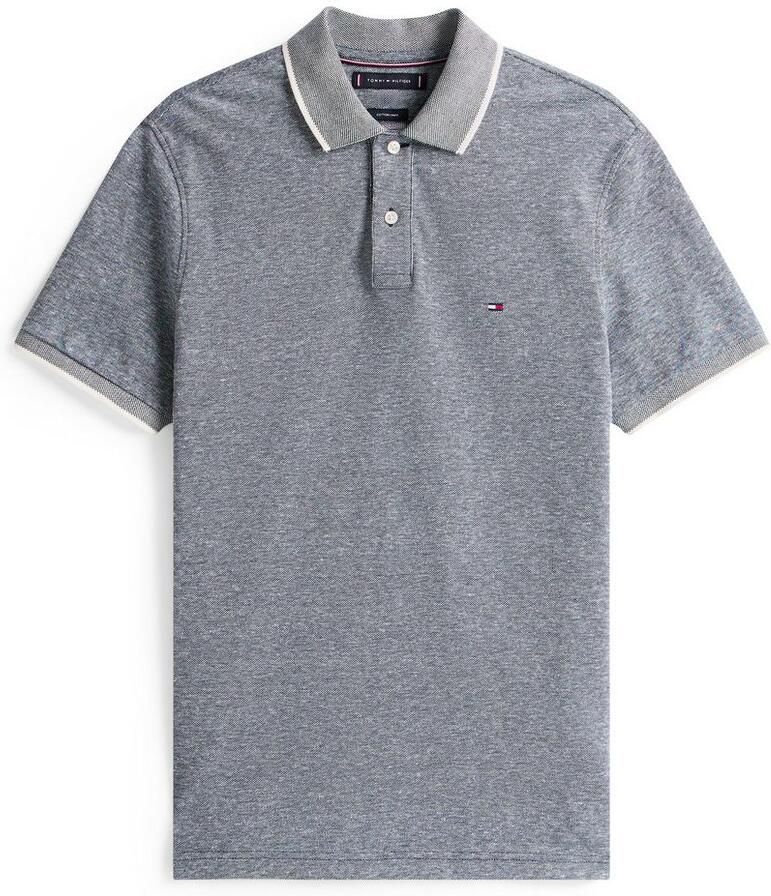 Tommy Hilfiger Regular fit poloshirt van een mix van katoen en linnen