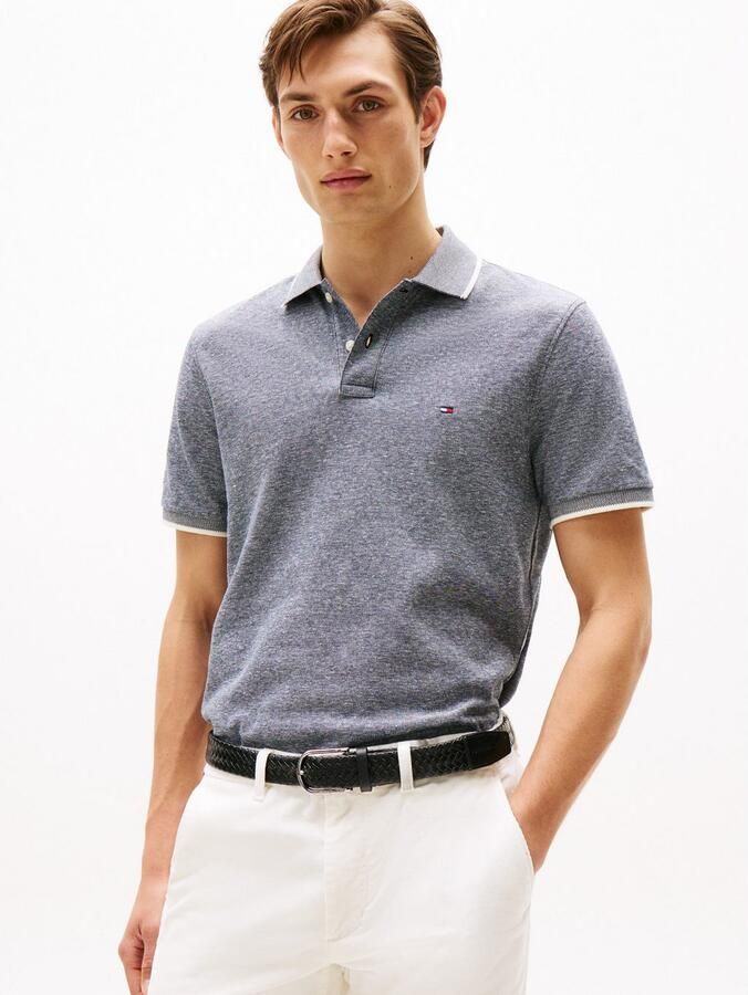 Tommy Hilfiger Regular fit poloshirt van een mix van katoen en linnen - Foto 7