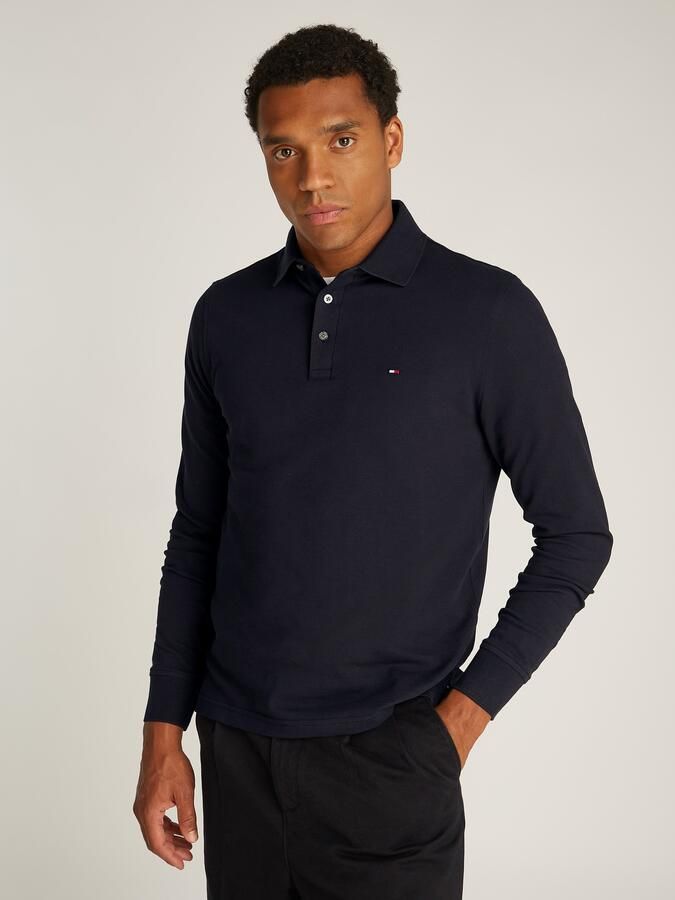 Tommy Hilfiger slim fit polo met logo en borduursels desert sky - Foto 10