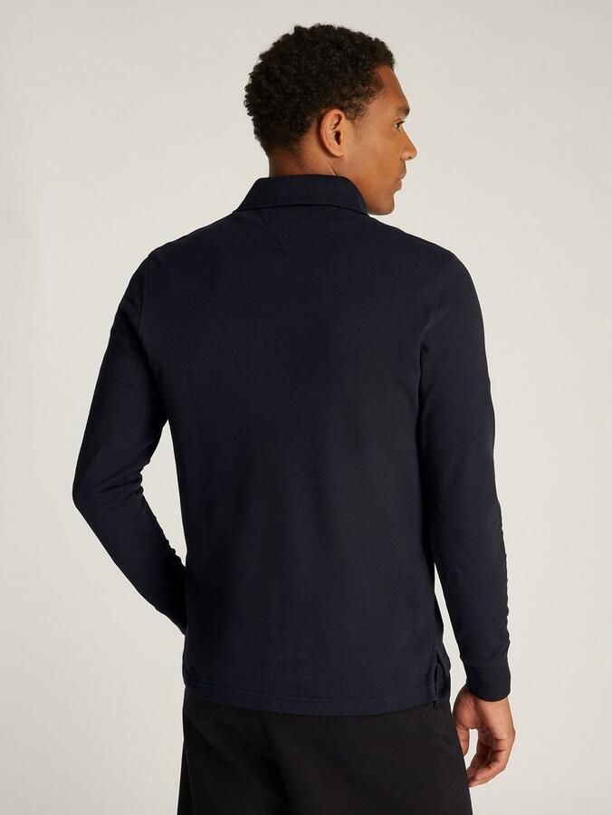 Tommy Hilfiger slim fit polo met logo en borduursels desert sky - Foto 8