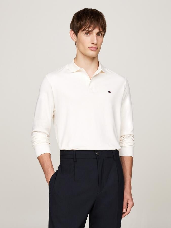 Tommy Hilfiger Poloshirt met lange mouwen L S LIQUID COTTON REG POLO met jersey en merklabel - Foto 7
