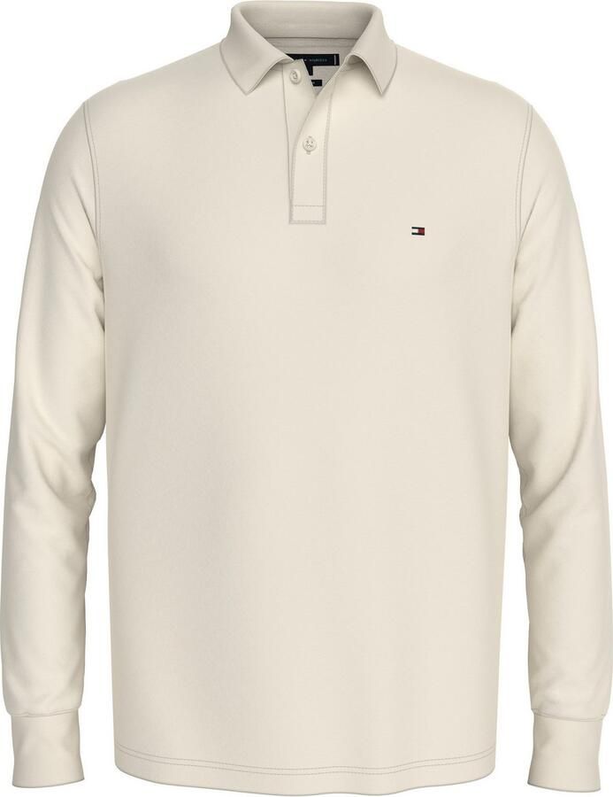 Tommy Hilfiger Poloshirt met lange mouwen L S LIQUID COTTON REG POLO met jersey en merklabel