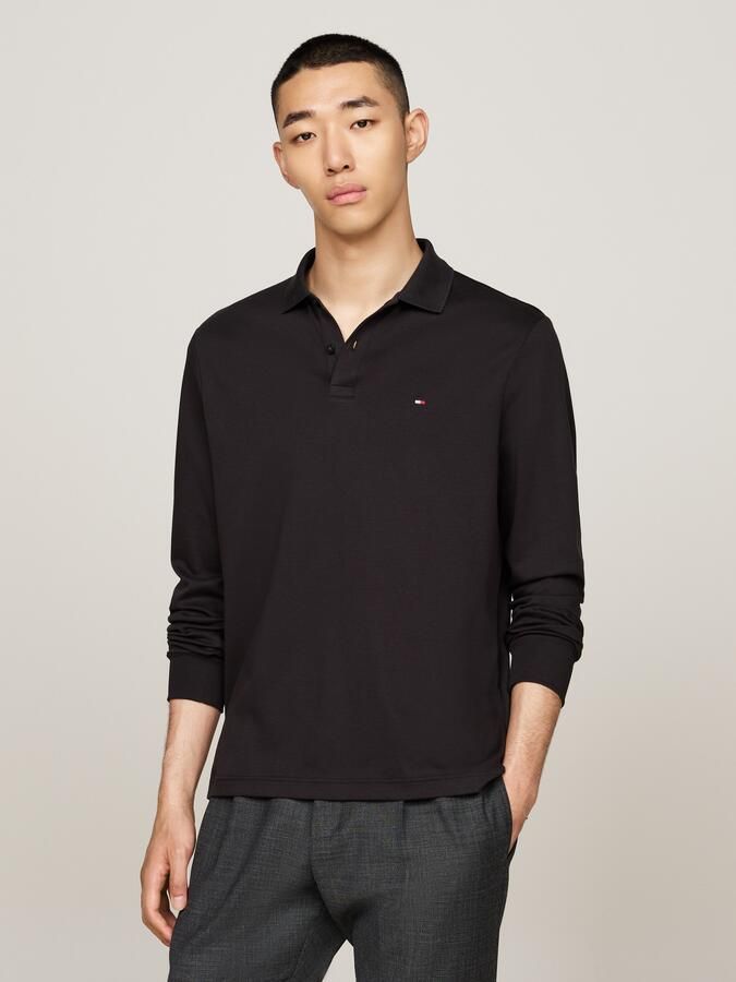 Tommy Hilfiger Poloshirt met lange mouwen L S LIQUID COTTON REG POLO met jersey en merklabel - Foto 8