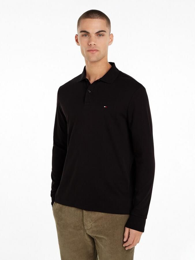 Tommy Hilfiger Poloshirt met lange mouwen L S LIQUID COTTON REG POLO met jersey en merklabel - Foto 4