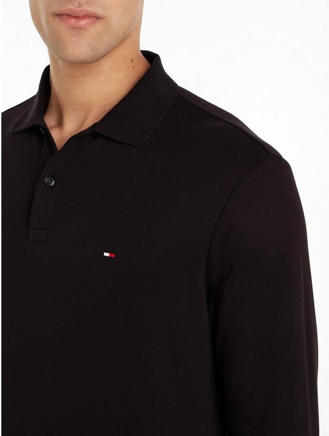 Tommy Hilfiger Poloshirt met lange mouwen L S LIQUID COTTON REG POLO met jersey en merklabel - Foto 3