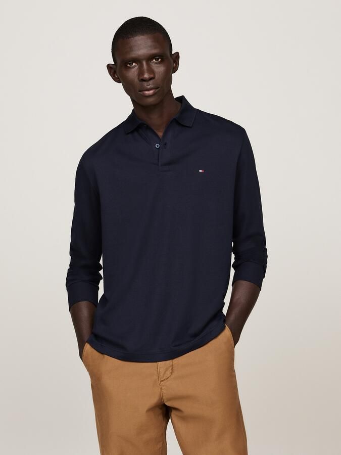 Tommy Hilfiger Poloshirt met lange mouwen L S LIQUID COTTON REG POLO met jersey en merklabel - Foto 6