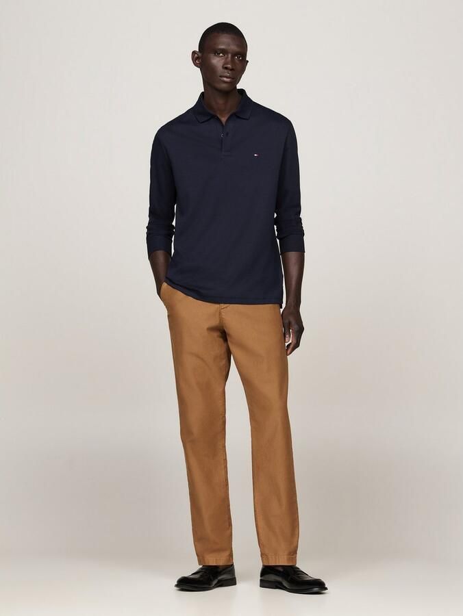 Tommy Hilfiger Poloshirt met lange mouwen L S LIQUID COTTON REG POLO met jersey en merklabel - Foto 4