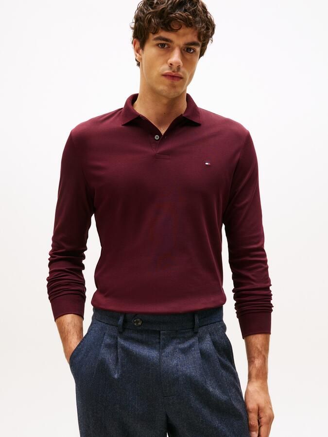 Tommy Hilfiger Poloshirt met lange mouwen L S LIQUID COTTON REG POLO met jersey en merklabel - Foto 5