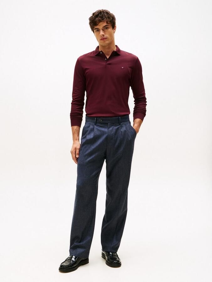 Tommy Hilfiger Poloshirt met lange mouwen L S LIQUID COTTON REG POLO met jersey en merklabel - Foto 3