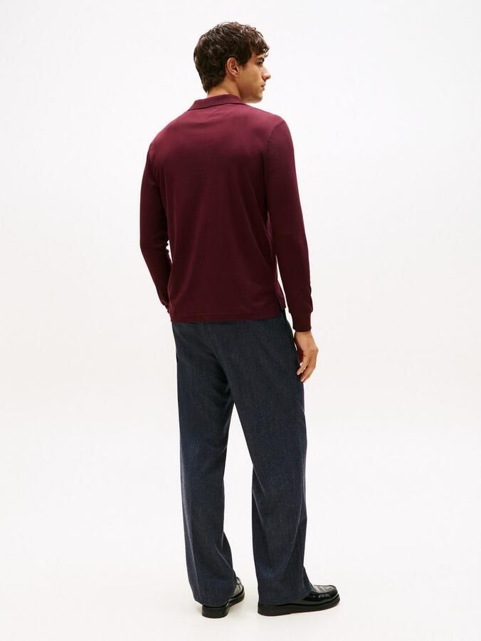 Tommy Hilfiger Poloshirt met lange mouwen L S LIQUID COTTON REG POLO met jersey en merklabel - Foto 4