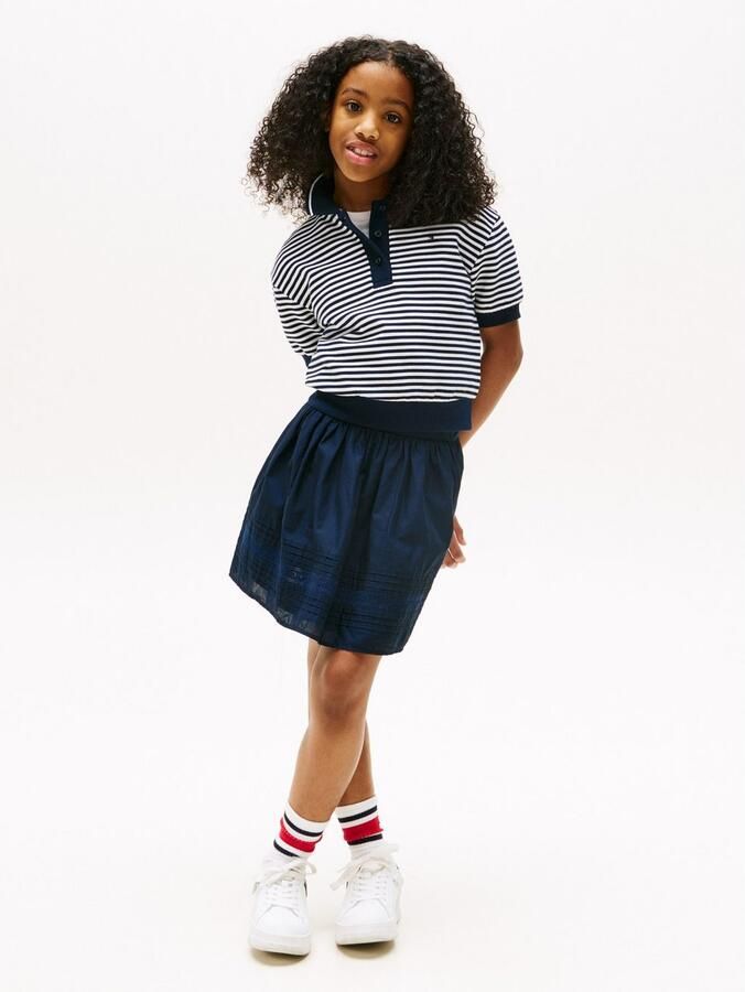 Tommy Hilfiger Poloshirt OTTOMAN STRIPE POLO SS voor kinderen tot 16 jaar met brede zoom - Foto 2