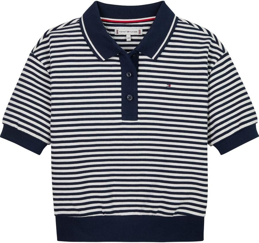 Tommy Hilfiger Poloshirt OTTOMAN STRIPE POLO SS voor kinderen tot 16 jaar met brede zoom