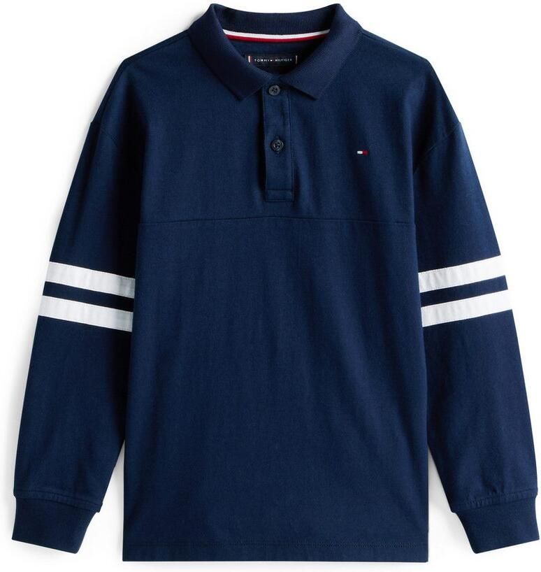 Tommy Hilfiger Poloshirt TH MIXED GRAPHIC POLO LS voor kinderen tot 16 jaar met borduursel op de rug - Foto 3