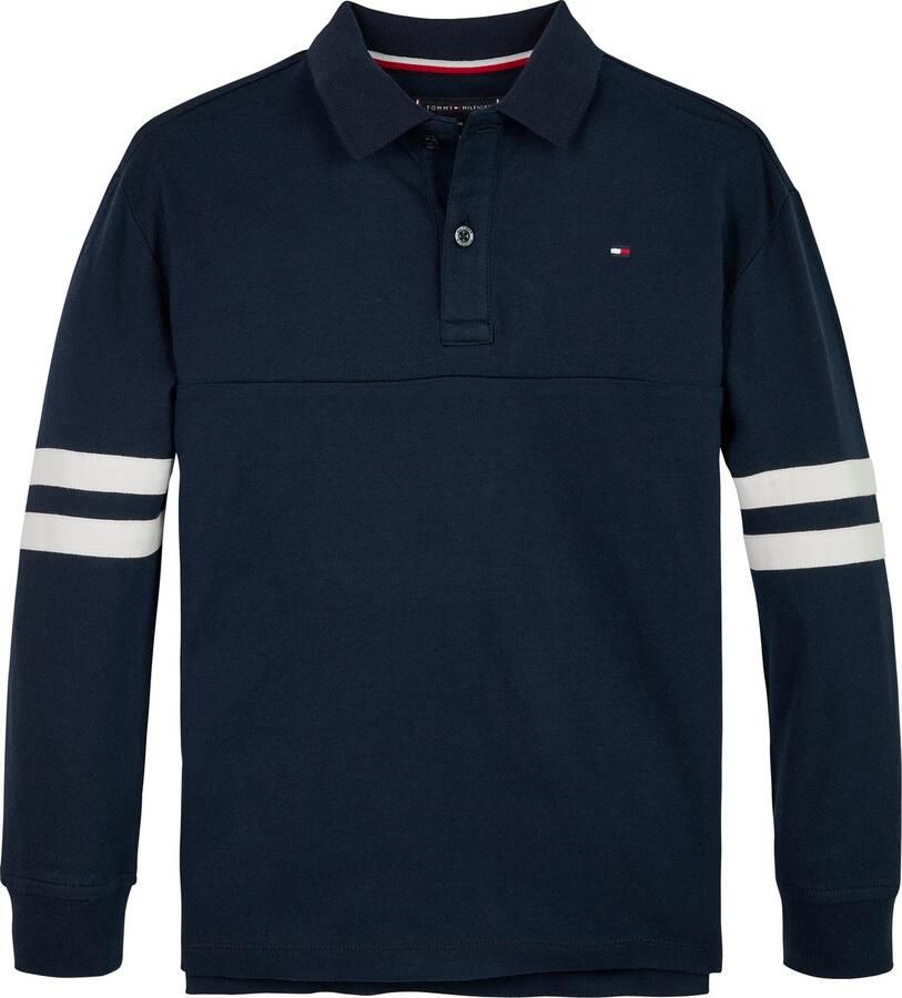 Tommy Hilfiger Poloshirt TH MIXED GRAPHIC POLO LS voor kinderen tot 16 jaar met borduursel op de rug - Foto 2