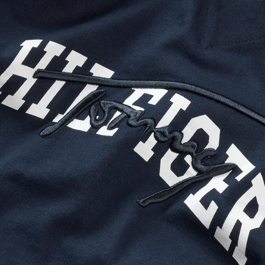 Tommy Hilfiger Poloshirt TH MIXED GRAPHIC POLO LS voor kinderen tot 16 jaar met borduursel op de rug