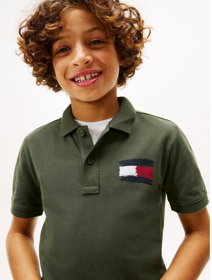 Tommy Hilfiger Poloshirt TOMMY FLAG POLO SS Kinderen tot 16 jaar - Foto 3